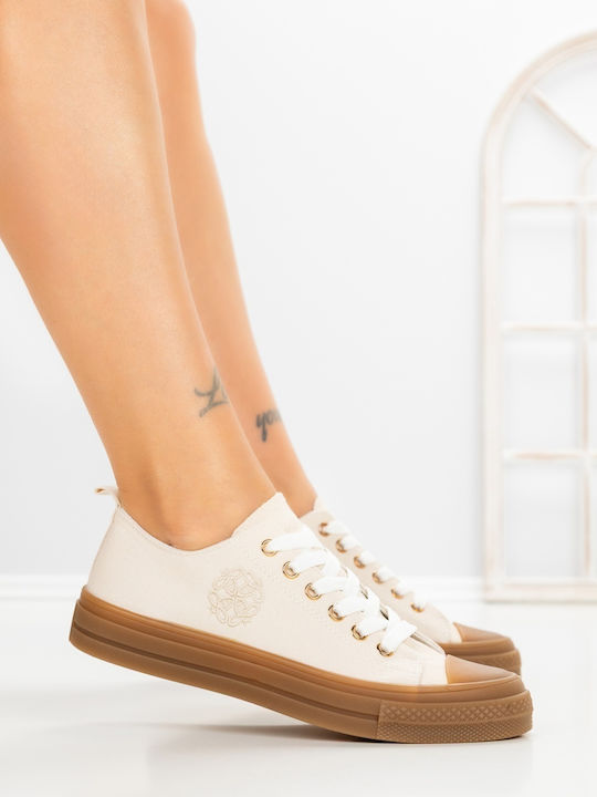 Adidași Flatforms Pentru Femei Bej