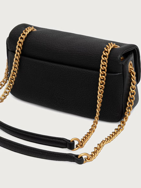 Click Leather Women's Shoulder Crossbody Bag Black