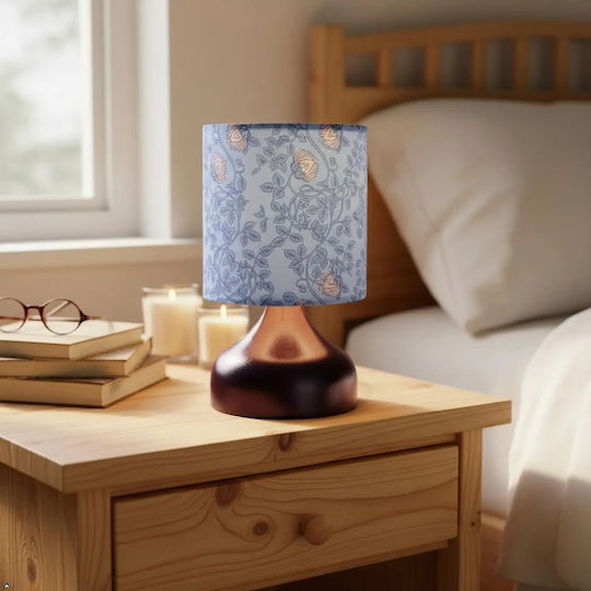 Inspiral Tree Metal Table Lamp for E27 Socket with Purple Shade and Base