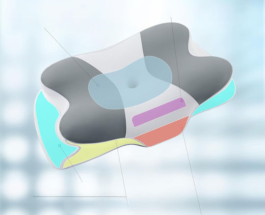 Medizinisches Nacken-Kissen Memory-Schaum 62x37cm