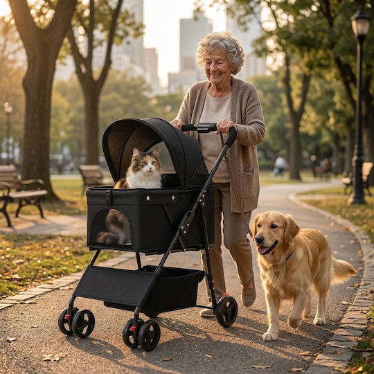 Lelo Pet CityRide – Premium Cosul Pentru Transport Câine / Pisică Până La 15kg Negru L93xL45xÎ63cm