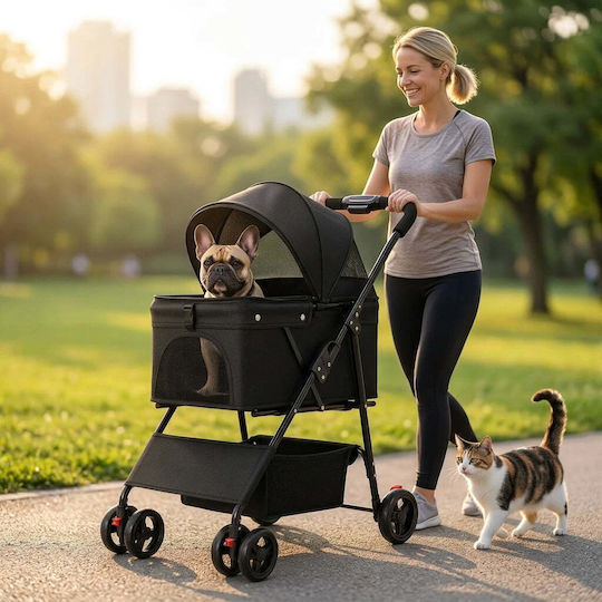 Lelo Pet CityRide – Premium Cosul Pentru Transport Câine / Pisică Până La 15kg Negru L93xL45xÎ63cm