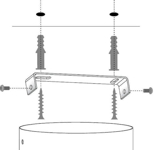 Sigma Black Ceiling Light 30x100cm