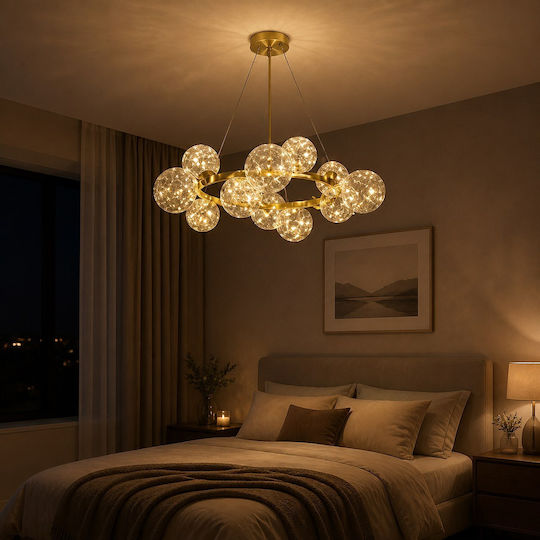 Emporio Collection Rüthizome Kremasto Deckenleuchte Gold LED mit Warmen Weiß Licht Emporio Collection Rüthizome Kremasto Deckenleuchte Gold LED mit Warmen Weiß Licht