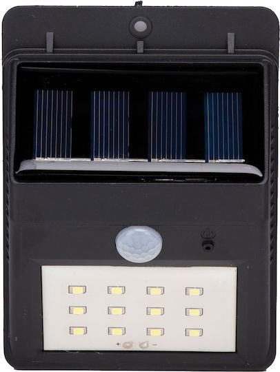 Grundig Wall Mounted Solar Light Cold White with Motion Sensor and Photocell IP44 8.5x4.2x11.3cm