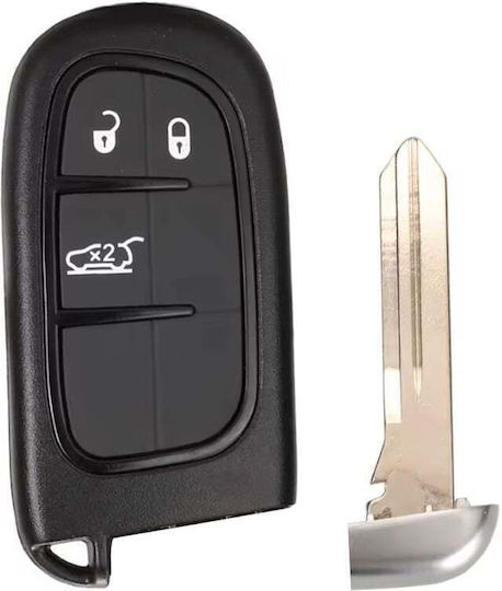 Husă Pentru Chei Auto Compatibilă Cu Jeep Cherokee Wrangler Dodge Ram Durango Chrysler – Lamă Necutită
