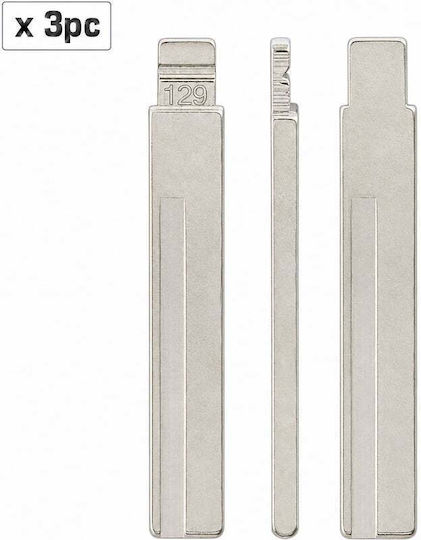 Set 3 Car Key Blades 129# Hyn17 Hy20 Right Hyundai Kia