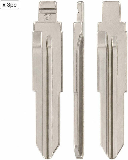 Set 3 Auto Key Blades 21# Toy41r Toyota