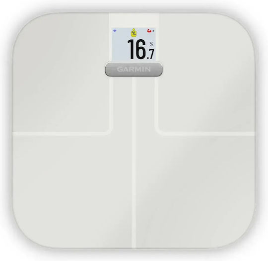 Garmin Index S2 Smart Smart Badezimmerwaage 181,4kg mit Körperfettmessung & Wi-Fi Weiße