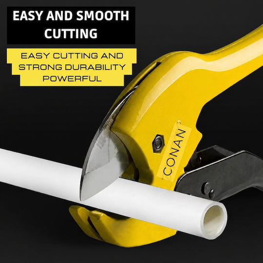 Conan Conan Hand Pipe Cutter Ratchet Mechanism Maximum Cutting Diameter 42mm for Plastic PEX
