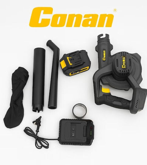 Conan Ръчен Вентилатор / Аспиратор 21V с 1 Батерия и Регулиране На Интензитета