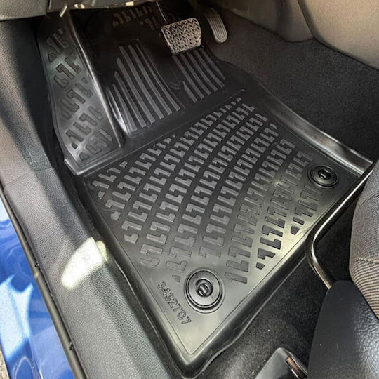 Car Mats Raised Sides 3D Rubber TPE Toyota C-HR AX20 1.8 Hybrid Not PHEV 2023 Rizline 4 Pieces Black