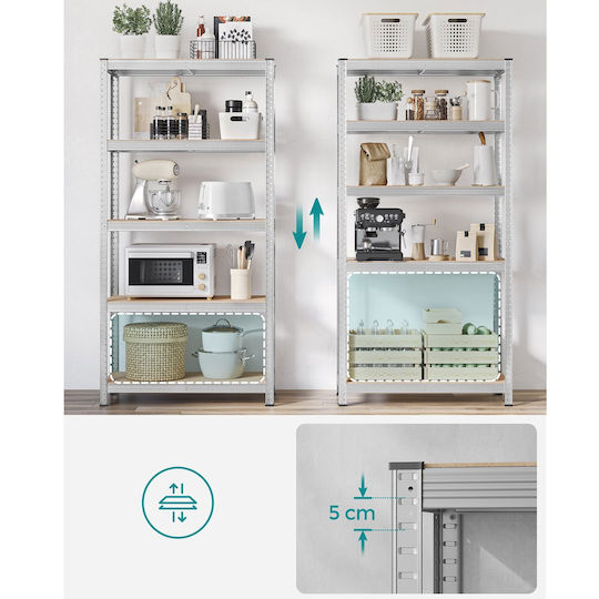 Songmics Ραφιέρα Dexion 90x40x180εκ. με 5 Ράφια Συνολικής Αντοχής 875kg