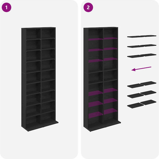 vidaXL Floor CD Case 65x23.5x175cm