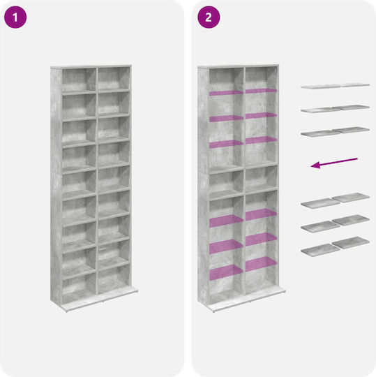 vidaXL Floor CD Case 65x23.5x175cm