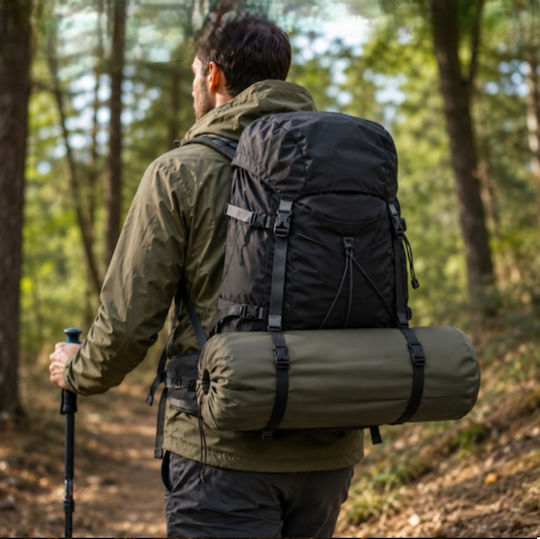 Saltea Camping Auto-umflabilă Dublă 186x130cm Grosime 3cm Kaki