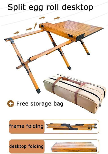 Masă pentru camping pliabilă 60x87x45cm