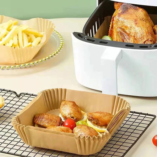 Αντικολλητικά Χαρτιά για Air Fryer 20x20εκ. 100τμχ
