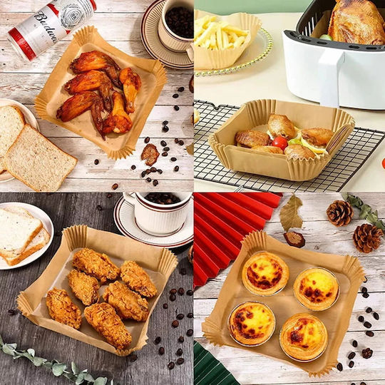 Αντικολλητικά Χαρτιά για Air Fryer 20x20εκ. 100τμχ