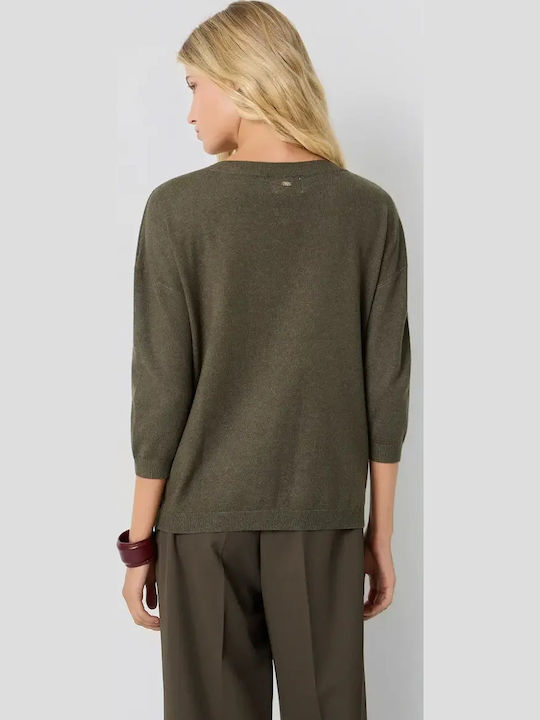 Women's Sweater with 3/4 Sleeve Black