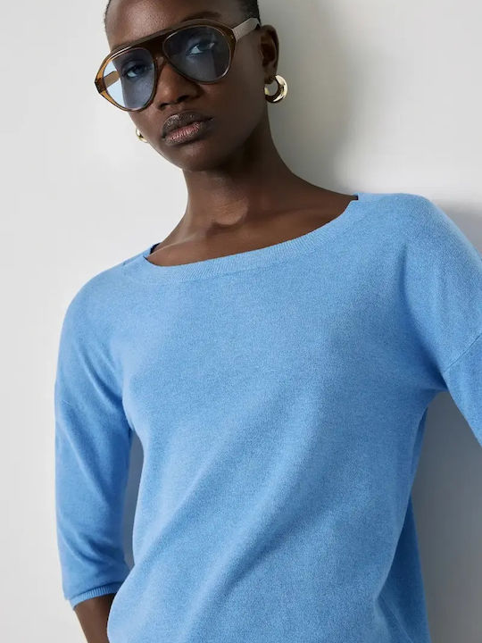Women's Sweater with 3/4 Sleeve Blue Heaven