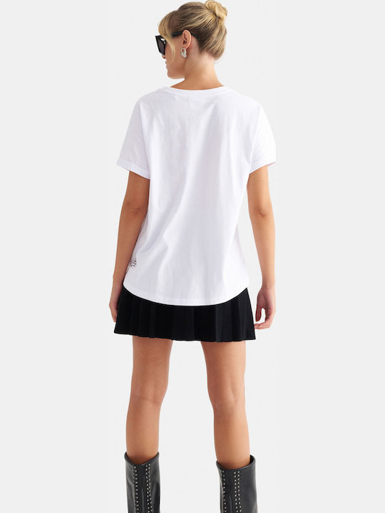 Women's Summer Cotton Short Sleeve Blouse White