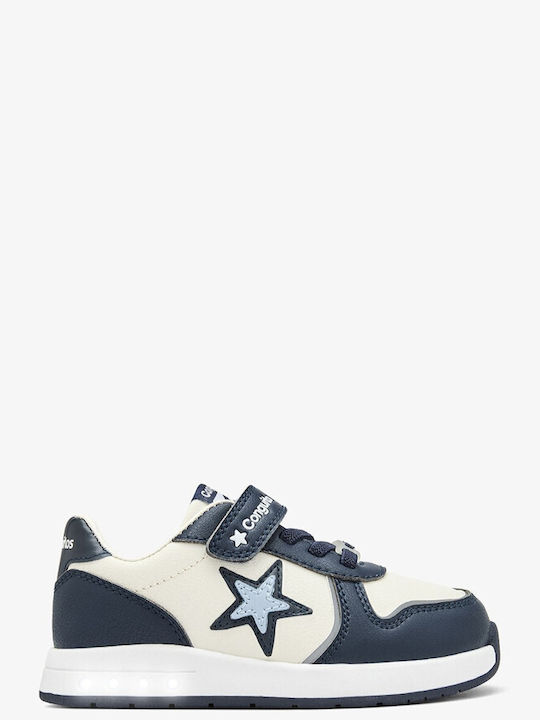 Kids Sneakers Barefoot with Lights Navy Blue