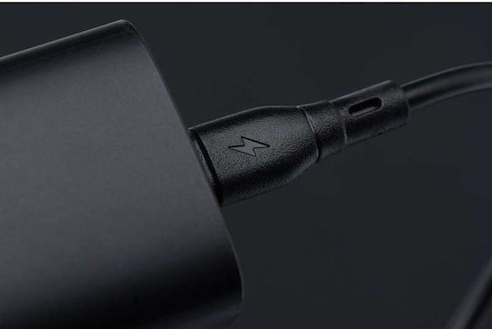 Blue Star Regular USB 2.0 Cablu USB-C bărbătesc - USB-A 20W Negru 1m