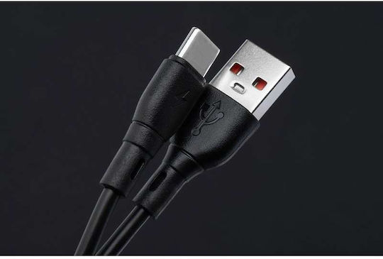 Blue Star Regular USB 2.0 Cablu USB-C bărbătesc - USB-A 20W Negru 1m