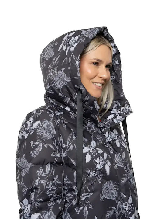 Γυναικείο Παλτό Black με Κουκούλα
