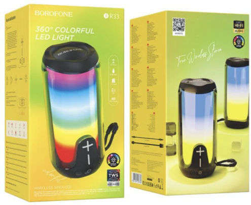 Borofone Br33 Ηχείο Bluetooth 5W με Ραδιόφωνο και Διάρκεια Μπαταρίας έως 2 ώρες Μαύρο