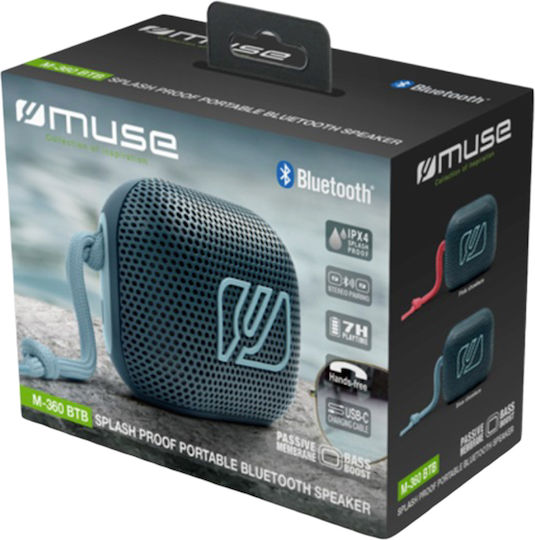 Muse Bluetooth-Lautsprecher 5W mit Akkulaufzeit bis zu 5 Stunden Gray M-360BTB