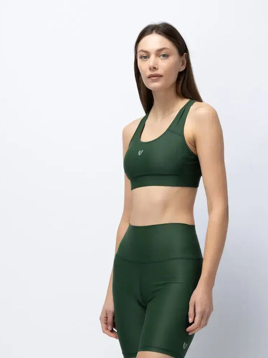 Women's Athletic Sports Bra Green with Light Padding