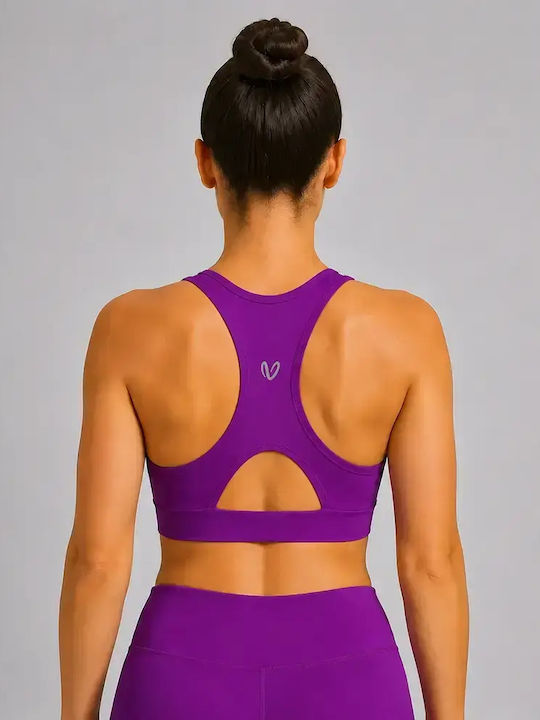 Women's Athletic Sports Bra Purple with Light Padding