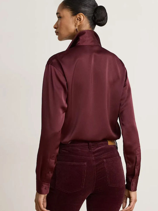 Long Sleeve Women's Shirt Bordeaux