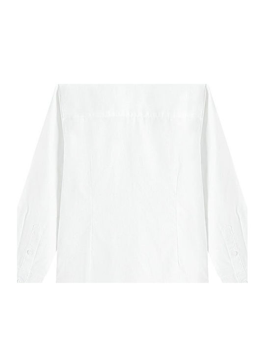 Kids Long-Sleeved Shirt White