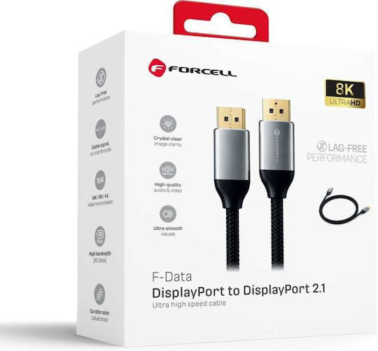 Forcell DisplayPort-Kabel Männlich 2m Schwarz