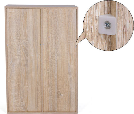 Bookcase Beige 75.5x30x97.5cm