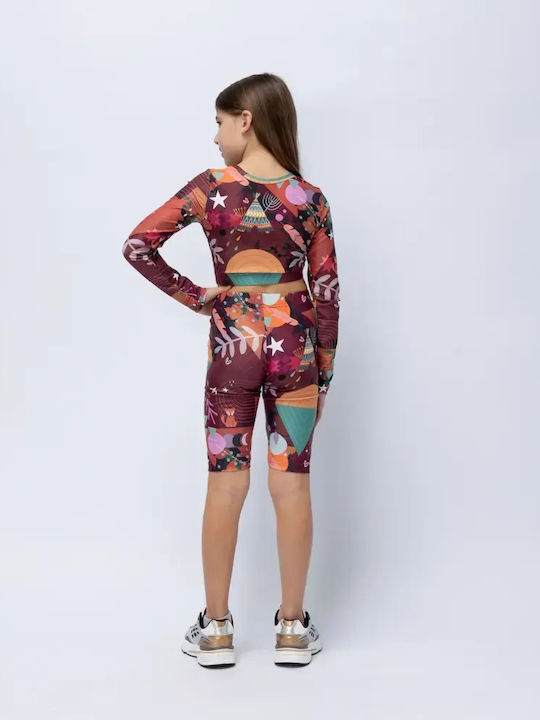 Kids Short Leggings Chocolate Rooted