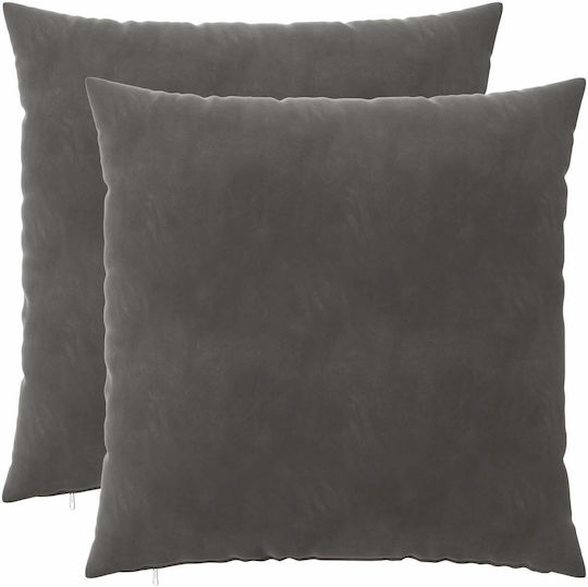 vidaXL Sofa-Kissen Heerlen Aus Samt Dunkelgrau 60x60cm