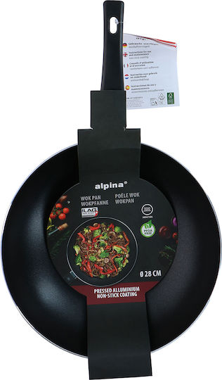 Alpina Wok από Αλουμίνιο με Αντικολλητική Επίστρωση 28cm