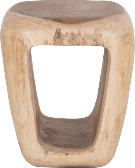 Taburet Cameră de zi Pat din Lemn Suar Natural 38x34x48cm
