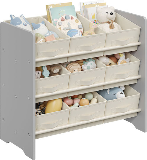 Songmics Children's Wooden Storage Box Grey 62.5x29.5x60cm
