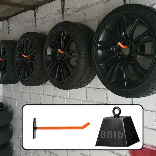 Set 4 Suporturi de perete Jante Anvelope Zola Suportă 60 Kg Oțel Protecție Pvc Accesorii de Montare Incluse