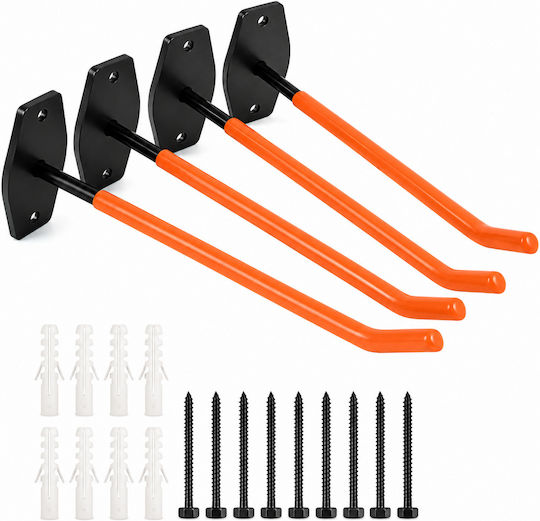 Set 4 Suporturi de perete Jante Anvelope Zola Suportă 60 Kg Oțel Protecție Pvc Accesorii de Montare Incluse