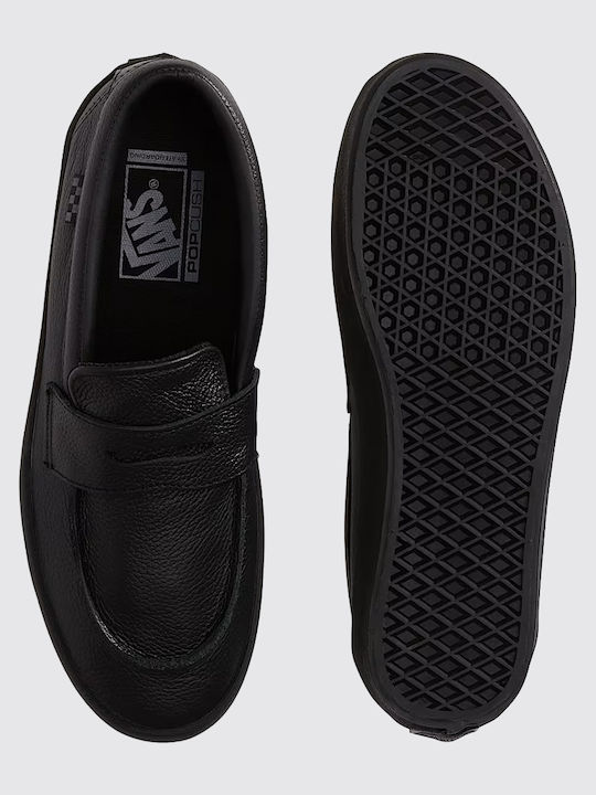 Leder Herren Mokassins in Schwarz Farbe
