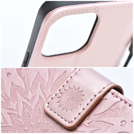 Forcell Mezzo Book Case Cover iPhone 7 8 SE 2020 Mandala Rose Gold*