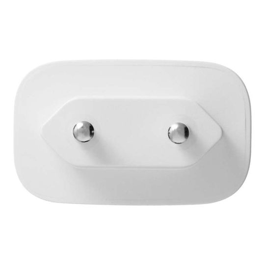 Veger Φορτιστής με Θύρα USB-A και Θύρα USB-C και Καλώδιο USB-C - USB-C 65W Power Delivery / Quick Charge 3.0 Λευκός (TR67)