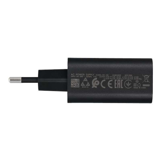 Motorola Charger Without Cable with USB-C Port 33W Black (MC332)