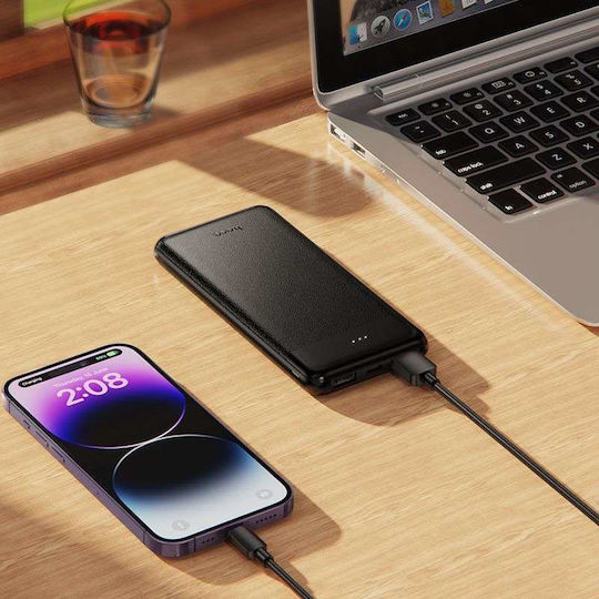 Hoco J153 Power Bank 10000mAh 10W mit 2 USB-A Ausgangsanschlüsse Schwarz
